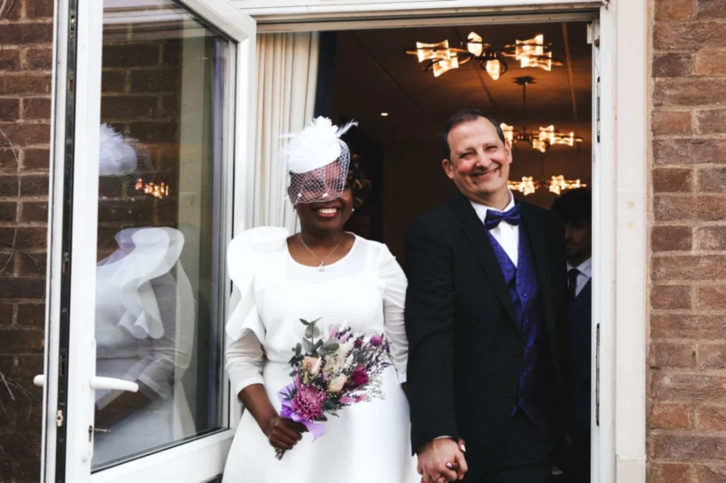 Bride and Groom leaving ceremony room